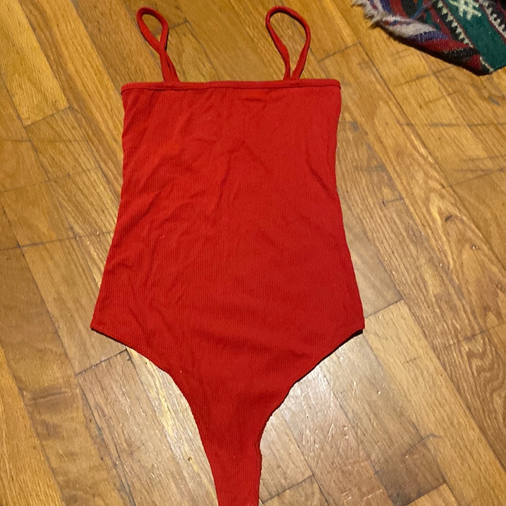 brandy melville red bodysuit